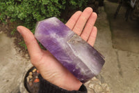 Polished Chevron Amethyst Points x 2 From Madagascar - Toprock Gemstones and Minerals