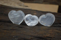 Polished Girasol Quartz Gemstone Hearts x 12 From Madagascar - Toprock Gemstones and Minerals