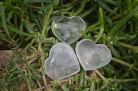 Polished Girasol Quartz Gemstone Hearts x 12 From Madagascar - Toprock Gemstones and Minerals