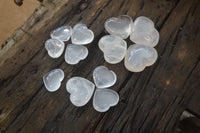Polished Girasol Quartz Gemstone Hearts x 12 From Madagascar - Toprock Gemstones and Minerals