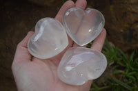 Polished Girasol Quartz Gemstone Hearts x 12 From Madagascar - Toprock Gemstones and Minerals