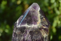 Polished Chevron Amethyst Point-Prisms x 2 from Zambia - Toprock Gemstones and Minerals