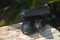 Polished Black Basalt Point-Prisms x 12 From Antsirabe, Madagascar - Toprock Gemstones and Minerals