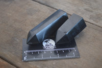 Polished Black Basalt Point-Prisms x 12 From Antsirabe, Madagascar - Toprock Gemstones and Minerals