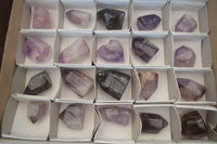 Polished Smokey Amethyst Window Quartz Points x 20 From Akansobe, Madagascar - Toprock Gemstones and Minerals