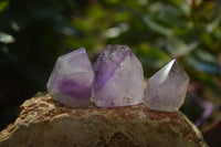 Polished Smokey Amethyst Window Quartz Points x 20 From Akansobe, Madagascar - Toprock Gemstones and Minerals
