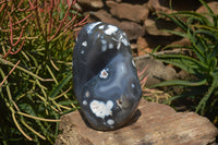 Polished Snow / Orca Agate Standing Free Forms x 1 From West Coast, Madagascar - Toprock Gemstones and Minerals