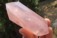 Polished Double Terminated Rose Quartz Points x 6 From Ambatondrazaka, Madagascar - Toprock Gemstones and Minerals