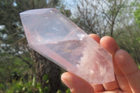 Polished Double Terminated Rose Quartz Points x 6 From Ambatondrazaka, Madagascar - Toprock Gemstones and Minerals