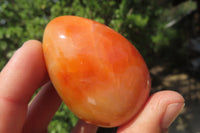 Polished Carnelian Gemstone Eggs x 12 From Madagascar - Toprock Gemstones and Minerals
