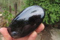 Polished Black Tourmaline Standing Free Forms x 4 From Madagascar - Toprock Gemstones and Minerals
