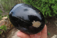 Polished Black Tourmaline Standing Free Forms x 4 From Madagascar - Toprock Gemstones and Minerals