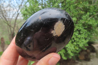 Polished Black Tourmaline Standing Free Forms x 4 From Madagascar - Toprock Gemstones and Minerals