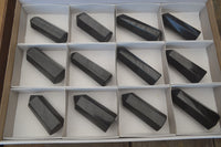Polished Black Basalt Points x 12 From Madagascar - Toprock Gemstones and Minerals