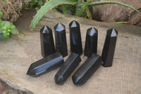Polished Black Basalt Points x 12 From Madagascar - Toprock Gemstones and Minerals