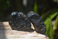 Natural Black Tourmaline Cobbed Specimens x 20 From Zimbabwe - Toprock Gemstones and Minerals