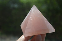 Polished Rose Quartz Pyramids x 4 From Madagascar - Toprock Gemstones and Minerals