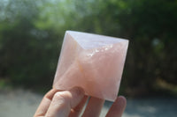 Polished Rose Quartz Pyramids x 4 From Madagascar - Toprock Gemstones and Minerals