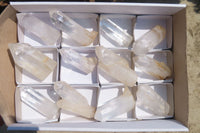 Polished Clear Quartz Crystals x 12 From Madagascar - Toprock Gemstones and Minerals