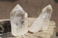 Polished Clear Quartz Crystals x 12 From Madagascar - Toprock Gemstones and Minerals