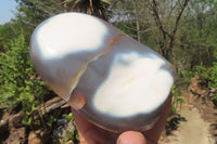 Polished Snow / Orca Agate Standing Free Forms x 2 From West Coast, Madagascar - Toprock Gemstones and Minerals
