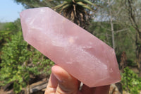 Polished Double Terminated Rose Quartz Points x 6 From Madagascar - Toprock Gemstones and Minerals