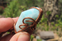 Hand Made Mixed Copper Wire Wrapped Stone Pendants x 6 From South Africa - Toprock Gemstones and Minerals