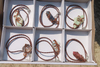 Hand Made Mixed Copper Wire Wrapped Stone Pendants x 6 From South Africa - Toprock Gemstones and Minerals