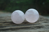 Polished Rose Quartz Spheres x 6 From Madagascar - Toprock Gemstones and Minerals
