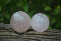 Polished Rose Quartz Spheres x 6 From Madagascar - Toprock Gemstones and Minerals