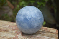 Polished Blue Calcite Spheres x 2 From Madagascar - Toprock Gemstones and Minerals