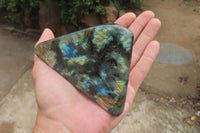 Polished Labradorite Standing Free Forms x 2 From Tulear, Madagascar - Toprock Gemstones and Minerals