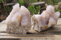Natural Amethyst Spirit Quartz Clusters x 4 From Boekenhouthoek, South Africa - Toprock Gemstones and Minerals