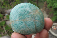 Polished Amazonite Palm Stones x 24 from Zimbabwe - Toprock Gemstones and Minerals