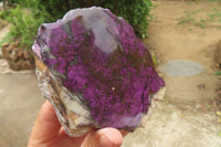 Polished On One Side Metallic Purpurite Specimens x 3 From Namibia - Toprock Gemstones and Minerals