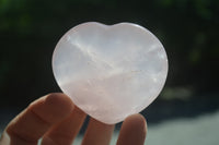 Polished Rose Quartz Gemstone Hearts x 6 From Madagascar - Toprock Gemstones and Minerals