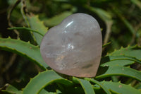 Polished Rose Quartz Gemstone Hearts x 6 From Madagascar - Toprock Gemstones and Minerals