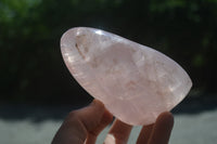 Polished Rose Quartz Standing Free Forms x 4 From Madagascar - Toprock Gemstones and Minerals