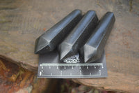 Polished Double Terminated Black Basalt Points x 12 From Madagascar - Toprock Gemstones and Minerals