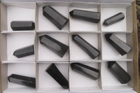Polished Black Basalt Points x 12 From Antsirabe, Madagascar - Toprock Gemstones and Minerals