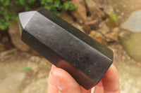 Polished Black Basalt Points x 12 From Antsirabe, Madagascar - Toprock Gemstones and Minerals