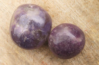 Polished Lepidolite with Pink Rubellite Palm Stones x 24 From Ambatondrazaka, Madagascar - Toprock Gemstones and Minerals