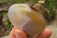 Polished Banded Agate Palm Stones x 15 From Madagascar - Toprock Gemstones and Minerals