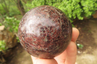 Polished Pyrope Garnet Matrix Spheres x 2 From Madagascar - Toprock Gemstones and Minerals
