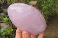 Polished Blue Rose Quartz Standing Free Forms x 2 From Madagascar - Toprock Gemstones and Minerals