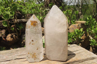 Polished Smokey Amethyst Quartz Points x 2 From Akansobe, Madagascar - Toprock Gemstones and Minerals