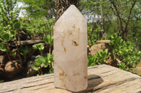 Polished Smokey Amethyst Quartz Points x 2 From Akansobe, Madagascar - Toprock Gemstones and Minerals