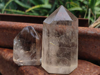 Polished Smokey Quartz Crystal Point-Prisms x 6 From Madagascar - Toprock Gemstones and Minerals