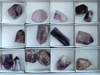 Polished Smokey Amethyst Window Quartz Points x 15 From Akansobe, Madagascar - Toprock Gemstones and Minerals
