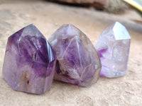 Polished Smokey Amethyst Window Quartz Points x 15 From Akansobe, Madagascar - Toprock Gemstones and Minerals